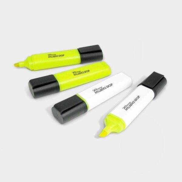 Recycled CD Cases Highlighter Pens - Yellow