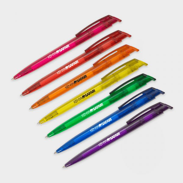 Recycled Bottle Pens translucent coloured